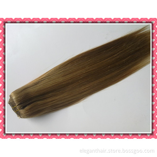 Premium Quality 100% Human Hair Weave Real Remy Hair Extension Clip-in Hair Extensions 20" Piano Color P8/22# 8PCS /Set